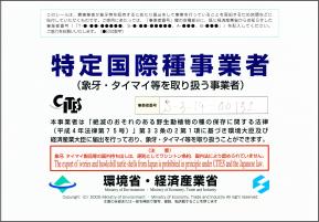 特定国際手事業者