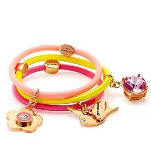 JUICY COUTURE(ジューシークチュール) 3 Charm Elastics ヘアゴム Passion Fruit