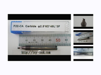 SILCA  F22  スロット付  長さ48mm,刃先2.5mm 三枚刃,軸6mm 　超硬カーバイトカッター マトリックス MATRIX.PRO用 