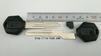 スズキ SZ17R  黒ヘッド イモビライザーキーシェル 右側2本溝 ２本セット  （ロゴシール無し）