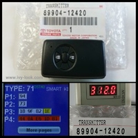 品番89904-12420  2ボタン　カローラアクシオ、フィルダー、ルミオン、オウリス、ブレイド、マークXジオ 用スマートキー