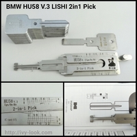 【BMW 】4トラック内溝 HU58 V.3 2in1 lishi製(付属のブランクキー別売り)