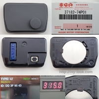 スズキ、マツダOEM　黒色トランスミッター　ID47 1ボタン　部品番号37182-74P01   1個
