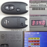 ニッサンROOX ML21S(VA0)型　全車　スズキOEM 品番285E3-4A00H　片側スライド3ボタンスマートキー １個  ［エマージェンシーキー付］   