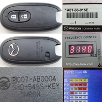  品番1A01-66-915B マツダAZ WAGON MJ23S/フレアワゴンMM21S 　2ボタンスマートキー　１個    ［エマージェンシーキー付］