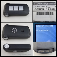 三菱OEM ニッサン　デイズルークス B21A(BA0)型2014年-2020年　スライド3ボタンインテリジェントキー　品番285E3-6A01D　互換品番6A00K