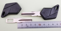 ZD24  黒ヘッド Aprila Trinmph  Ktm 共通溝 Motorcycle Transponder Key Shell ２本セット