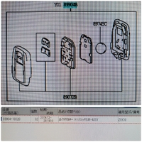 品番 89904-10010 互換10020C-HR (ZYX10型2016/12～2019/10) 2ボタンスマートキー 