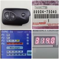  品番 89904-75040　レクサス　3ボタン スマートキー