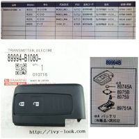 ダイハツ純正　品番8994-B1080  ID4C　ラバー2ボタン．スマートキー