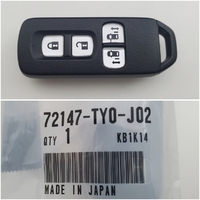 ホンダN-BOX  JF1/2型（2011年 - 2017年）4ボタン　裏面黒色　スマートキー純正番号72147-TY0-J02
