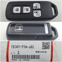 ホンダN-BOX  JF3/4型（2017年9月 ～）4ボタン　裏面黒色　スマートキー純正番号72147-TTA-J31  (スライドボタン ボールド表示)け