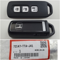 ホンダN-BOX  JF3/4型（2017年9月 ～）3ボタン　裏面黒色　スマートキー純正番号72147-TTA-J41 (スライドボタン ボールド表示) 