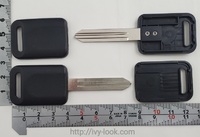 ニッサンＭ３９６  インテリジェントキーツイストノブ用 チップ無しブランクキー　2本セット　ロゴヘコミ部分無し （ヘッド薄型タイプ）