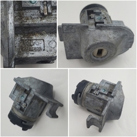 【中古品 鍵無し 鍵口プラスチック無し】ボルボ純正 HU101 運転席ドアシリンダー（上下6/4 10ピン）