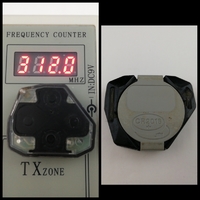 【中古品 】トヨタ 純正 　2ボタンしずく型トランスミッタ 312Mhz   表黒ラバー 裏面電池蓋灰色