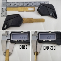 ZD30 センター溝無し  黒ヘッド Aprila Motorcycle Transponder Key Shell ２本