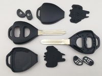 【強化品】トヨタ2ボタン しづく型　キーレス ブラ ンクキー M382、TOY４３、 2本セット(ラバーボタン、プラスチックボタン適合 )