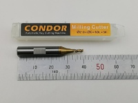  先端2mmカッター長6mm超硬カーバイトエンドミルカッター3枚刃  長さ40mm 軸6Ф ミラクル CONDOR  適合 キー溝付き