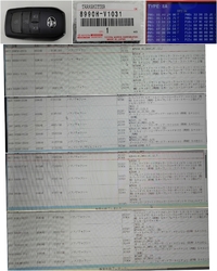 品番8990H-V1031　互換品番V1030/V1032 ノア/ヴォクシー/アルファード/ベルファイア  スライド4ボタン 8A-BA