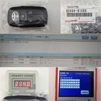 品番89994-B1280トヨタ　ロゴマークロックボタン 4ボタンスマートキー 　