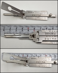 【M382逆溝10カット スバル.GM　HUMMER　H3】 1～10ピン イグニッション用　ＴＯＹ43Ｒ 2IN1 ピック&デコーダー LISHI
