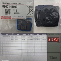 品番89071-B1021 ダイハツ　グレーボタン 青色枠  四角2ボタン トランスミッター 312Mhz(トヨタラッシｭ/パッソ/Bb適合)